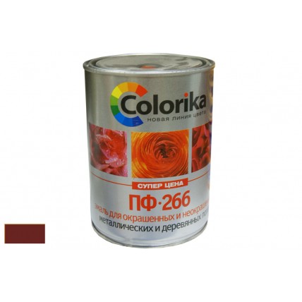 Красно-Коричневый  0,9 кг Colorika эмаль  ПФ-266
