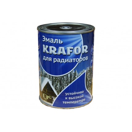 Эмаль д/радиаторов белая KRAFOR 0,9кг