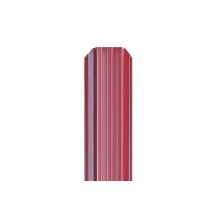 Штакетник фигурный П-проф  (3005) красный 1,8м ширина 115мм