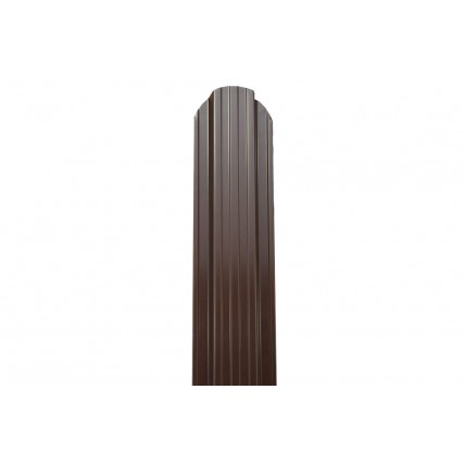 Штакетник фигурный М-проф  (8017) коричневый 2,0м ширина 115мм