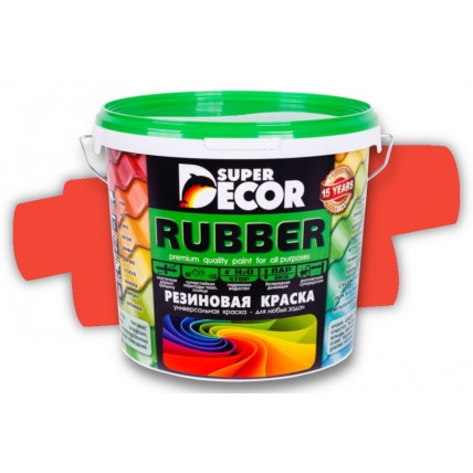 Оранжевое Лето 6кг SUPER DECOR краска резиновая №11