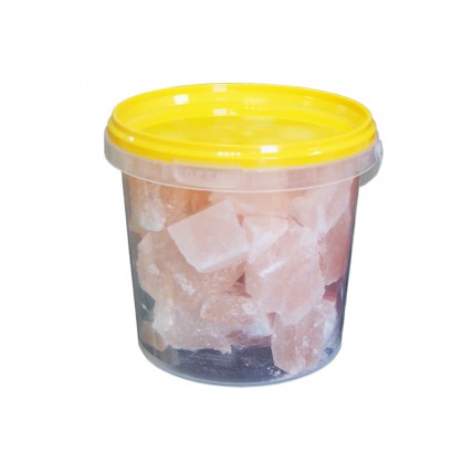 Гранулы гималайской соли КРУПНЫЕ для бани ведро 1 кг (фр. 40-60)