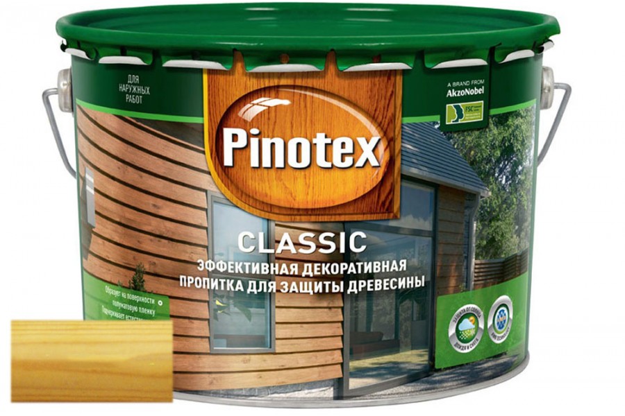 Бесцветный 9л PINOTEX CLASSIC